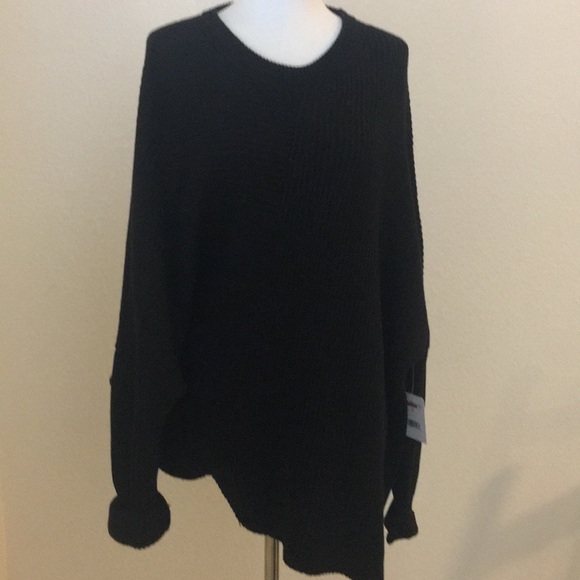 NWT Free People Oversized Black Sweater. Size S. - Picture 1 of 5